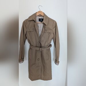 Chic By Jacob- Taupe Belted Trench Coat
